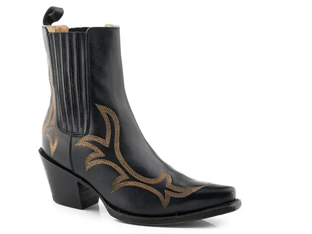 Stetson Greta (Black) - Women's Leather Cowgirl Boot - Hatcountry