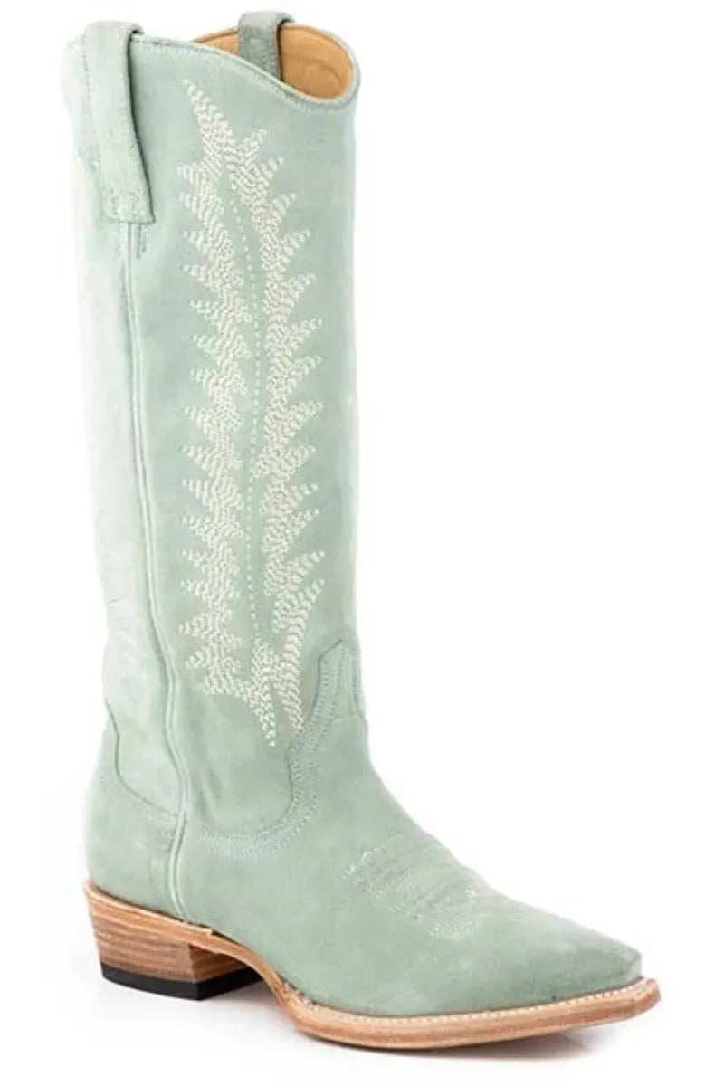 Stetson Emme (Blue) - Women's Leather Suede Cowgirl Boot - Hatcountry