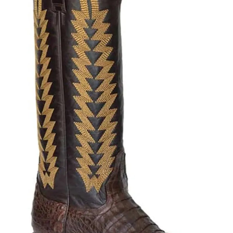 Stetson Kenzie (Black) - Women's Caiman Leather Cowgirl Boot - Hatcountry