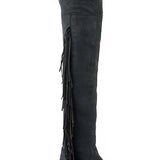 Stetson Glam (Black) - Women's Suede Leather Cowgirl Boot