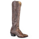Stetson Yasmin (Brown) - Women's Python Leather Cowgirl Boot