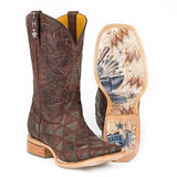 Tin Haul Triangles/Anvil Of Power - Men's Leather Cowboy Boot