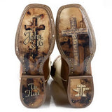Tin Haul Show Of Faith/Fellowship - Men's Leather Cowboy Boot