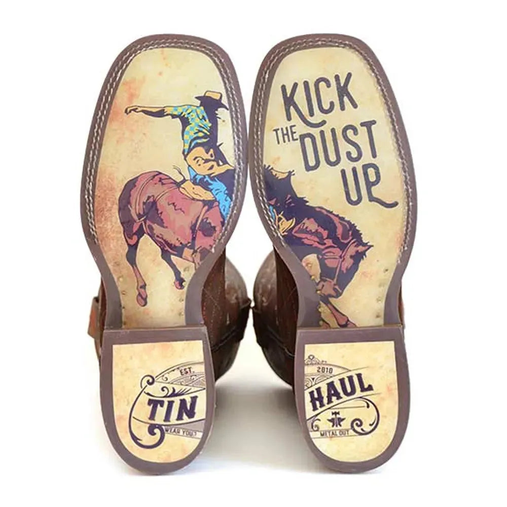 Tin Haul Asphalt Cracks with Kick Up the Dust - Men's Cowboy Boots - Hatcountry