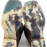 Tin Haul Blocks - Men's Leather Cowboy Boot