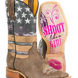 Tin Haul American Woman - Women's Leather Cowgirl Boot