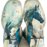 Tin Haul Polka Dot Diva - Women's Leather Cowgirl Boot