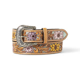 Ariat White Sunflower Daisy - Women's Leather Belt