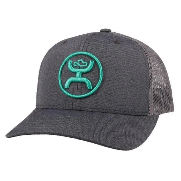 HOOey "O Classic" (Grey/Teal) - Trucker Cap - Hatcountry