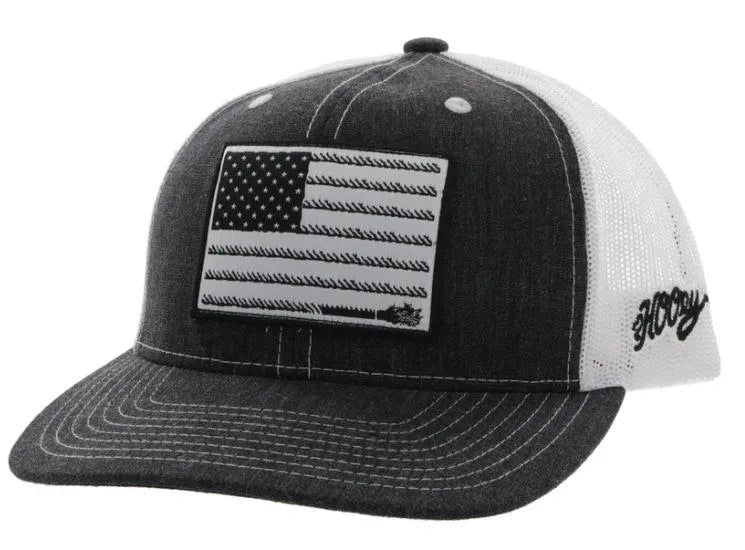 HOOey Liberty Roper (Charcoal/White) - Trucker Cap - Hatcountry