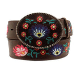 3D Flower Dance Leather Belt - Womens Belt - Hatcountry