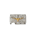 3D Gold LongHorn Motif - Mens RFID Wallet - Hatcountry