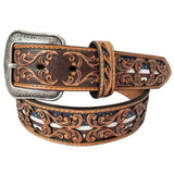 3D Patriotic USA Flag - Mens Leather Belt - Hatcountry