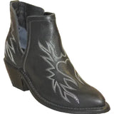 Abilene Blackfield - Women's Leather Cowgirl Ankle Booties