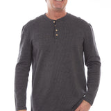 Scully Rib Henley (5294) - Men's Pullover Knit