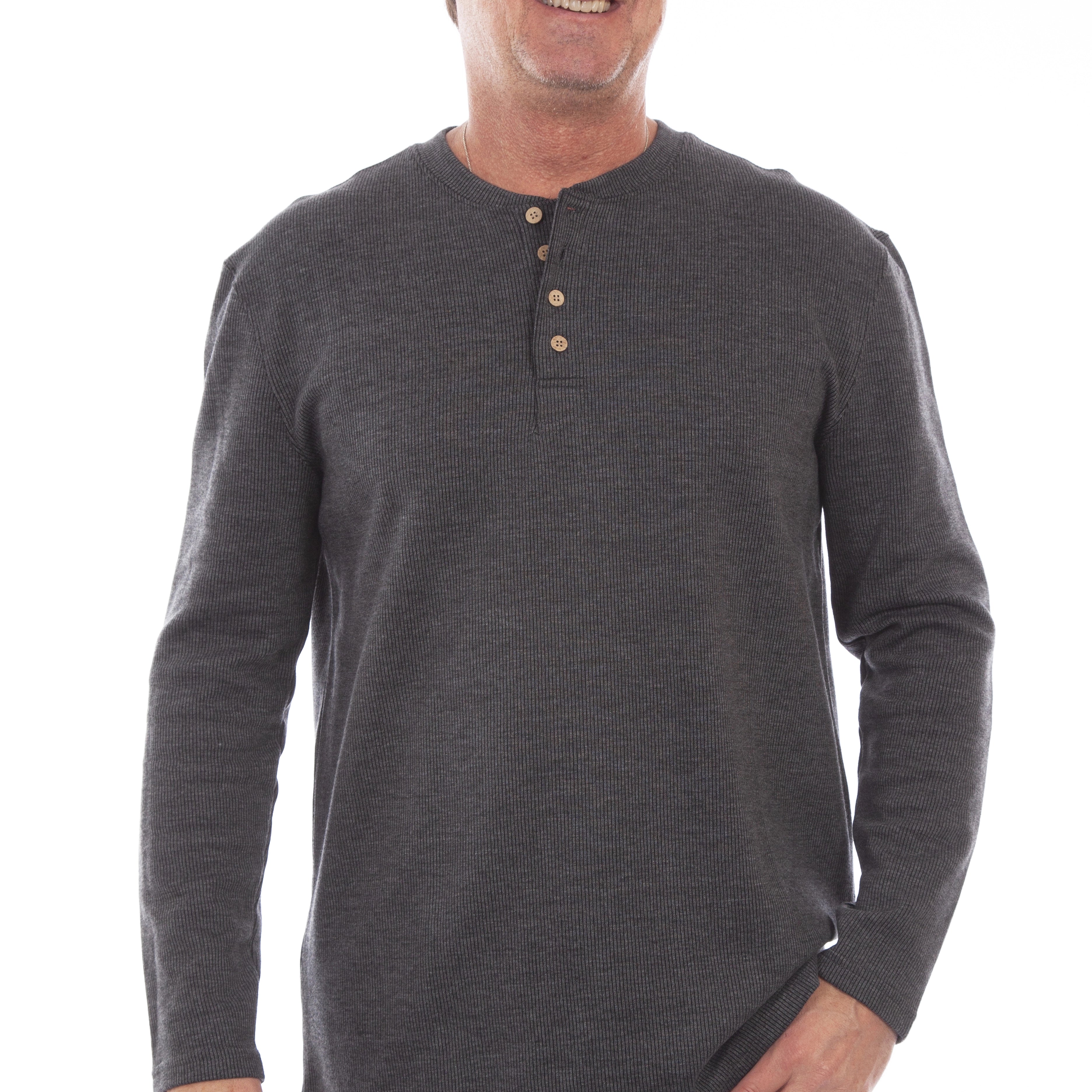 Scully Rib Henley (5294) - Men's Pullover Knit