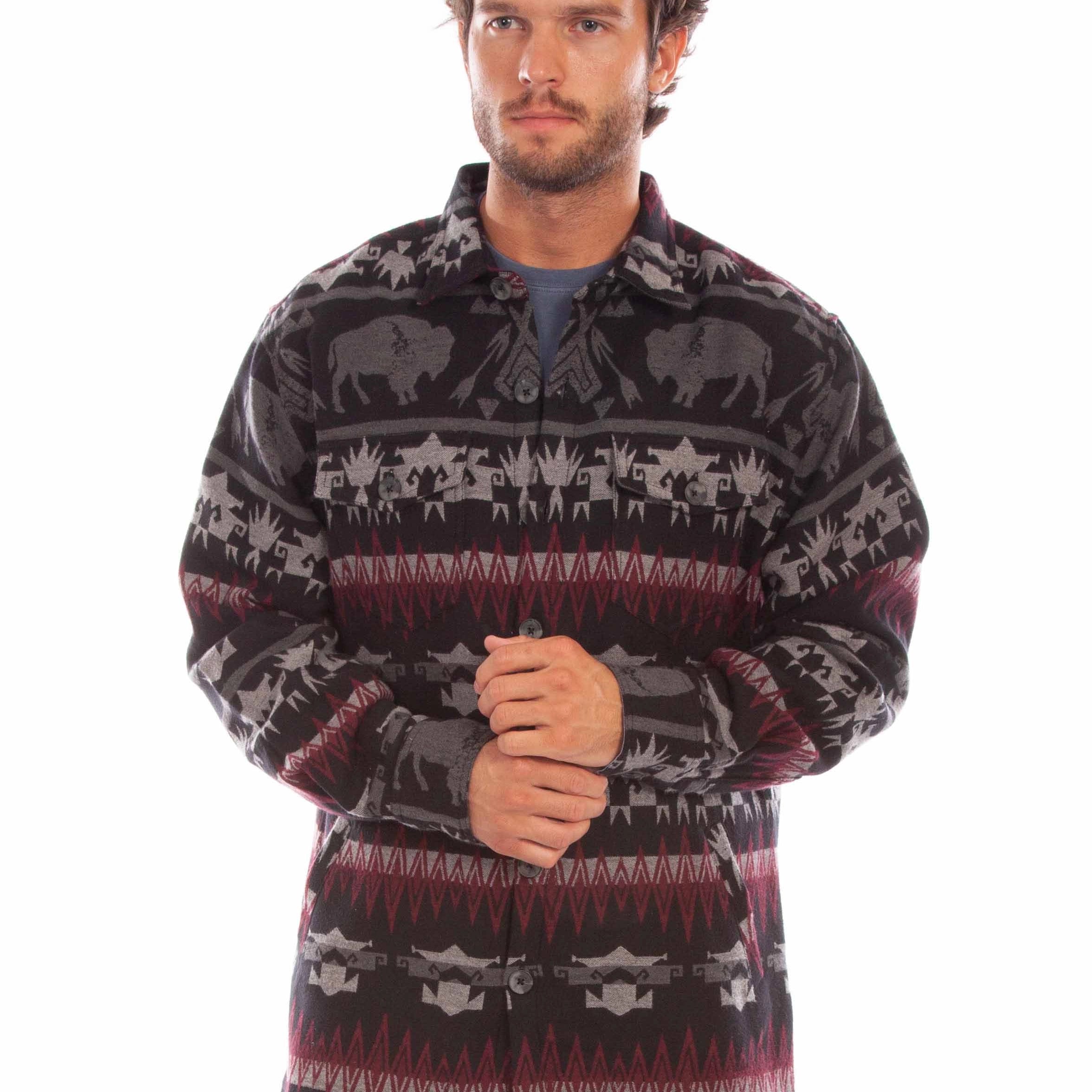 Scully Buffalo Run - Men's Western Flannel Shirt Jacket