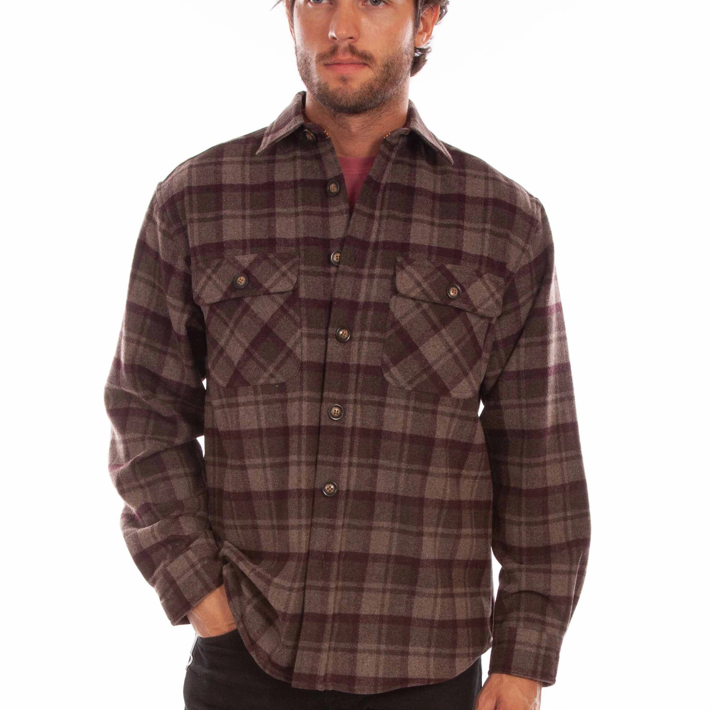 Scully Ironwood - Men's Western Wool Flannel Shirt