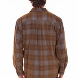 Scully Point Collar (5342) - Men's Plaid Corduroy Shirt