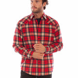 Scully Western Yoke (5345) - Men's Plaid Flannel Shirt