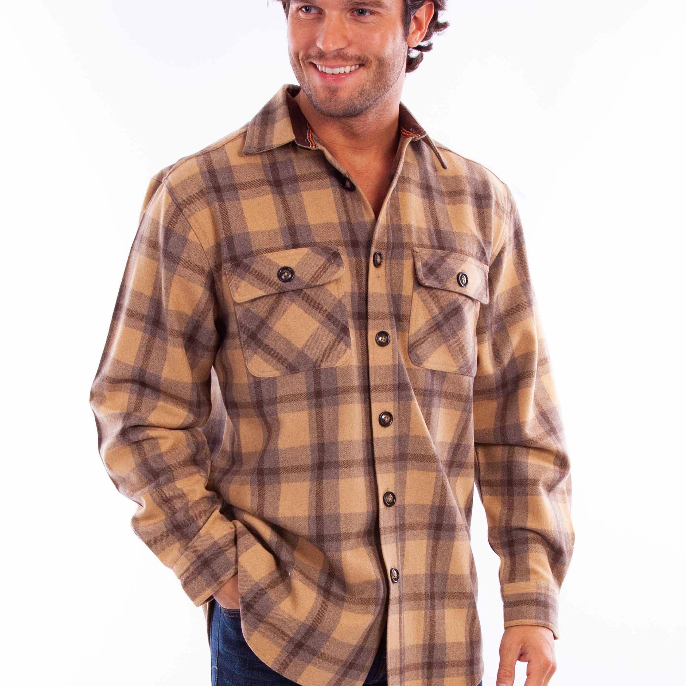 Scully Stone Ridge - Men's Western Wool Flannel Shirt