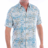 Scully White Batik (5378) - Men's Casual Shirt