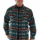 Scully Mesa Crest - Men's Western Flannel Shirt Jacket