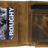 HOOey Diamond Patchwork Cowhide - Men's Bifold Money Clip Wallet