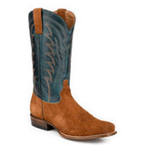Stetson Tobias (Blue) - Men's Suede Cowboy Boot