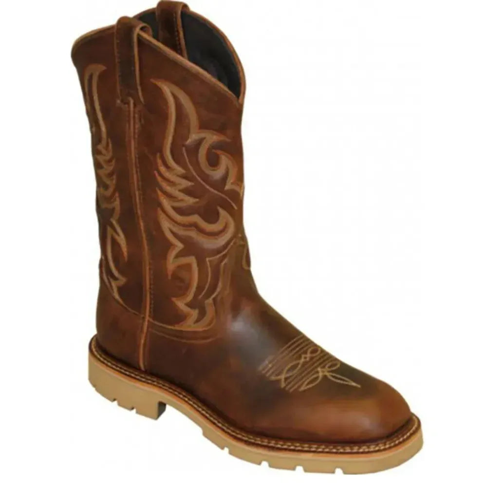 Abilene Crossover (Broad Square Toe) - Men's Leather Cowboy Boots - Hatcountry