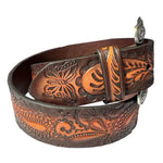 Angel Ranch Butterfly and Paisley - Womens Leather Belt - Hatcountry