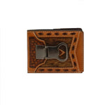 Ariat Basket Weave - Men's Bifold Money Clip Wallet - Hatcountry