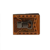Ariat Basket Weave - Men's Bifold Money Clip Wallet - Hatcountry