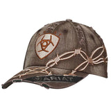 Ariat Distressed Barbed Wire-Ball Cap - Hatcountry