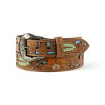 Ariat Floral Hand Painted- Womans Leather Belt - Hatcountry