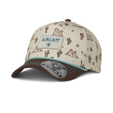 ARIAT Tan Cactus Print Snap Back - Women's Ball Cap