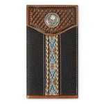 Ariat Woven Southwestern Stripe (Brown) - Men's Rodeo Wallet - Hatcountry