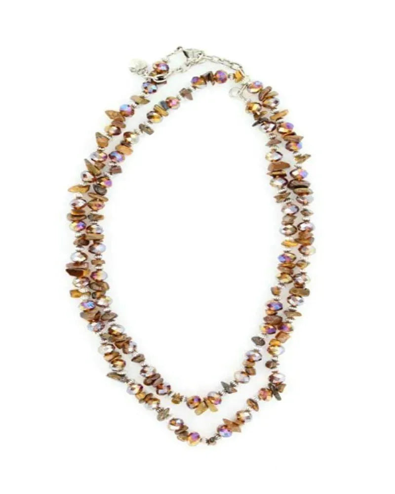 BR 35" Stone (Brown) - Womans Necklace - Hatcountry