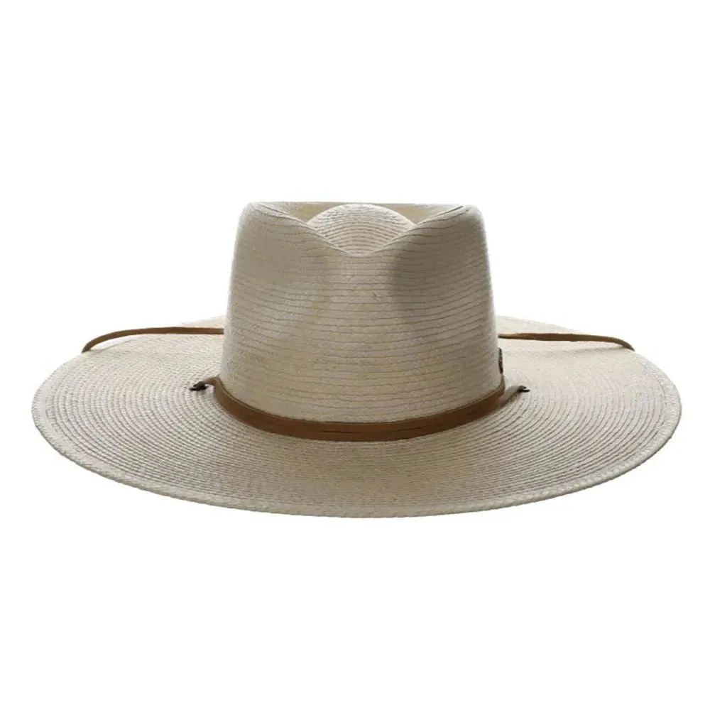 Biltmore Canyon Moon - Wide Brim Mexican Palm Straw Fedora Hat - Hatcountry
