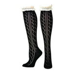 Blazin Roxx Amaryllis Crocheted Lace Knee-High - Women's Socks - Hatcountry