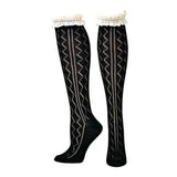 Blazin Roxx Amaryllis Crocheted Lace Knee-High - Women's Socks - Hatcountry