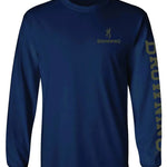 Browning Realtree Edge Flag (Navy) - Mens Long Sleeve T-Shirt - Hatcountry