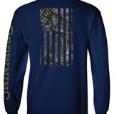 Browning Realtree Edge Flag (Navy) - Mens Long Sleeve T-Shirt - Hatcountry