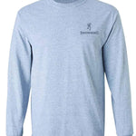 Browning Signature Buckmark (Sport Grey) - Mens Long Sleeve T-Shirt - Hatcountry