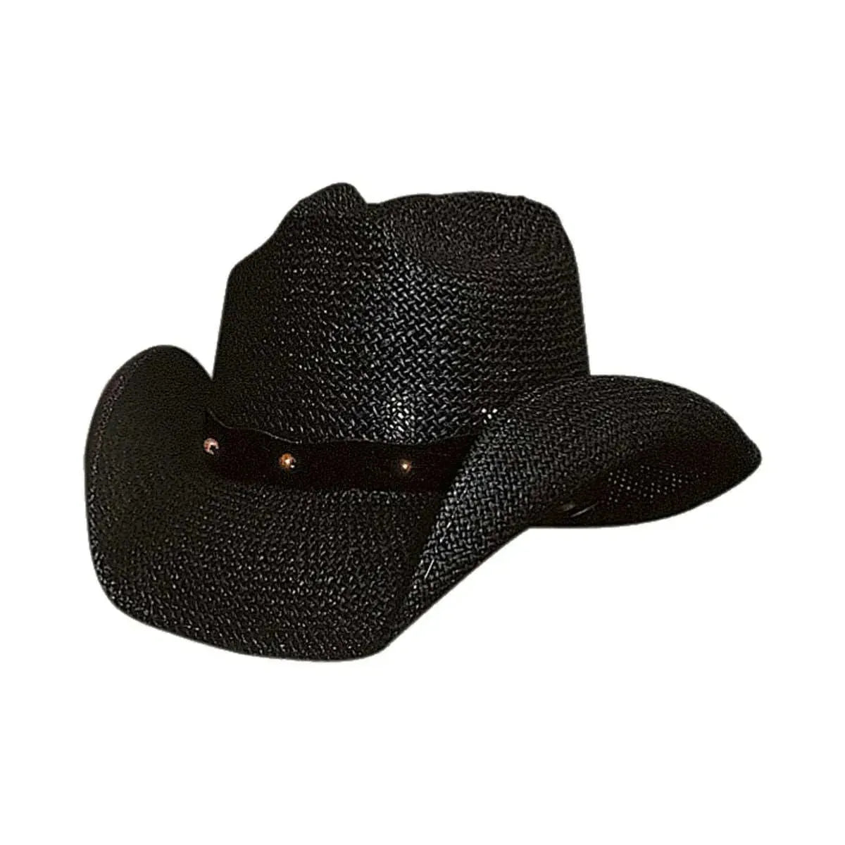 Black cowboy hat for party Black Cowboy Hat Adult Western Cowgirl Bachelorette For  main image 3