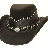 Bullhide Back In Black - Shapeable Leather Cowgirl Hat - Hatcountry