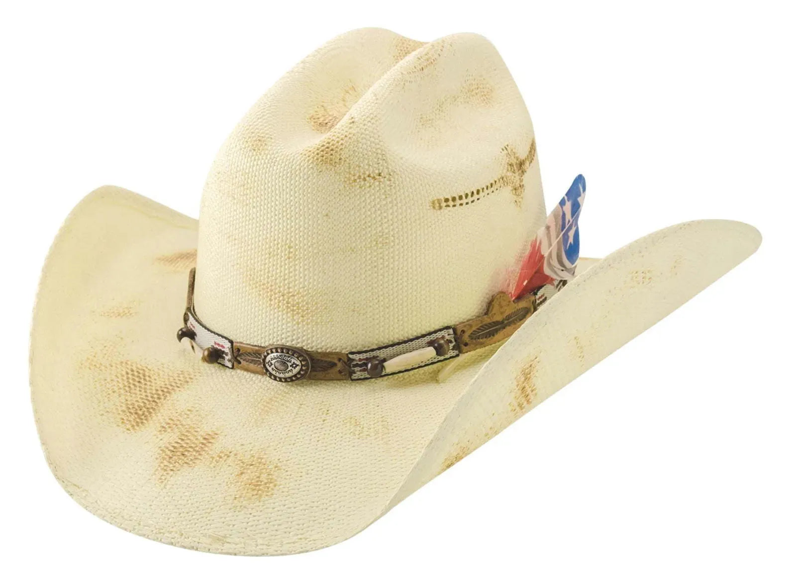 Bullhide Bandera (Red White & Blue) - Straw Cowboy Hat - Hatcountry