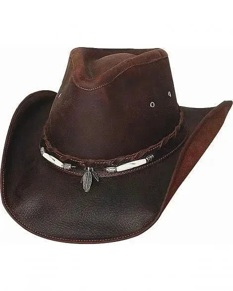 Bullhide Briscoe - Leather Cowboy Hat - Hatcountry