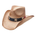 Charlie 1 Horse Stars and Stripes (Red White & Blue) - Shapeable Straw Cowboy Hat - Hatcountry