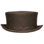 Deadwood Trading Brimstone - Faux Leather Deadman Steampunk Top Hat - Hatcountry